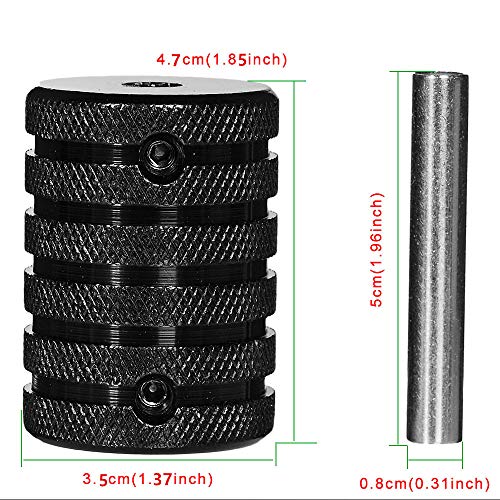 Videopup Tattoo Machine Grips Aluminum Back Stem Tattoo Tubes-Black 3Pcs #TOP1