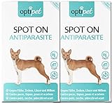 OptiPet Spot On 12x1ml Pipetten für Hunde, Hochwirksam bis zu 48 Wochen gegen Milben, Flöhen, Zecken, Läusen