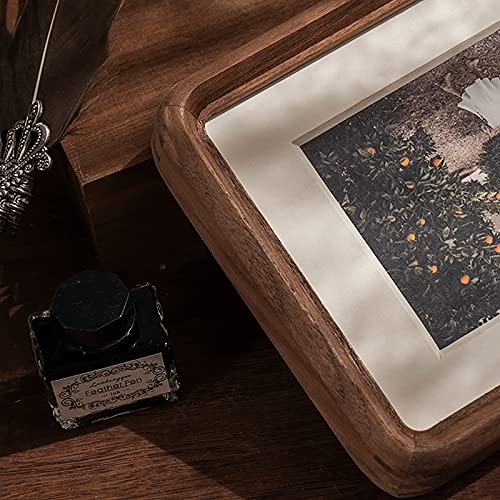 Mkmkl Solid Wood Round Arch Frame, Black Walnut Wash Photo Display For Desk Or Wall, Diy 6-Inch Photo Frame,Brown,4X6In #TOP2