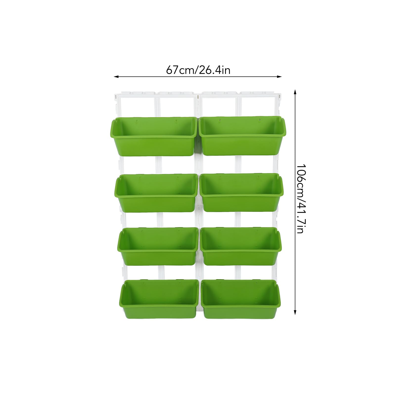 ABS PP Vertical Wall Planter Tower,Wall Planter Wall Mounted Grow Bag Outdoor Indoor Gardening Vertical Greening Flower Container Planting Bags (Light Green)