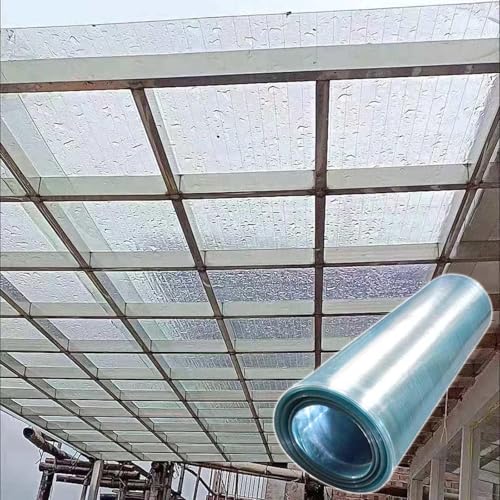 Feuille de fibre de verre et plastique transparent pour toiture de serre