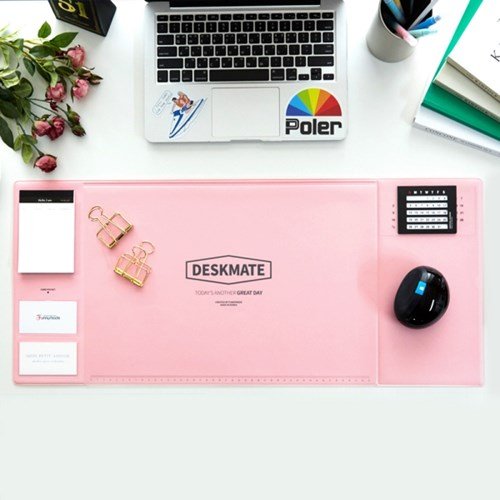 Grand tapis de souris de bureau étanche avec notes imprimées pour ordinateur