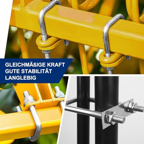 Bügelschraube Mit Gewinde M8 Vierkant-U Bügel 40mm x 100mm U-Bolzen 4Stk Mit 16 Muttern und 8 Gegenplatte U Schrauben Bügelbolzen Für Abschleppen Von Autos Schiffen Reparatur