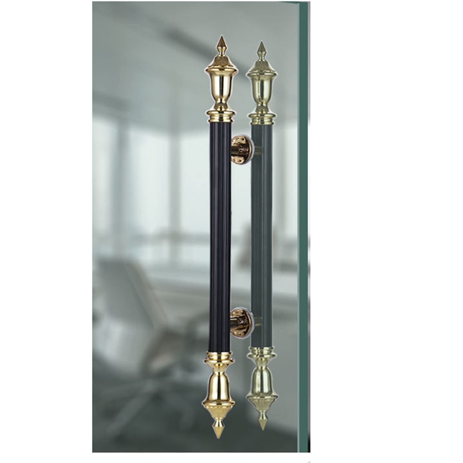 Door Handle Solid Spacers Heavy Duty Commercial Grade Stainless Steel Push Pull Modern Door Handle/Barn Door Handle/Glass Handles/Handmade Modern Door Handle,For Villa /80Cm,L:120Cm(47.2In)/80Cm(31.4