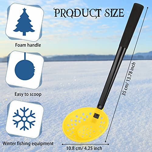 2 Pcs Ice Fishing Skimmer Scoop for Winter Plastic Ice Fishing Scooper Long Ice Fishing Ladle for Scooping Out Ice Winter Fishing Gear Accessories - Image 3