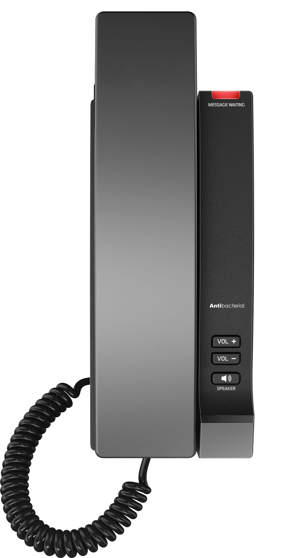 Snom HD100 Hospitality - Telefono fisso con alloggiamento antibatterico, grande visualizzazione di chiamata, vivavoce, ideale per hotel, PoW, senza dati, manutenzione remota in Germania