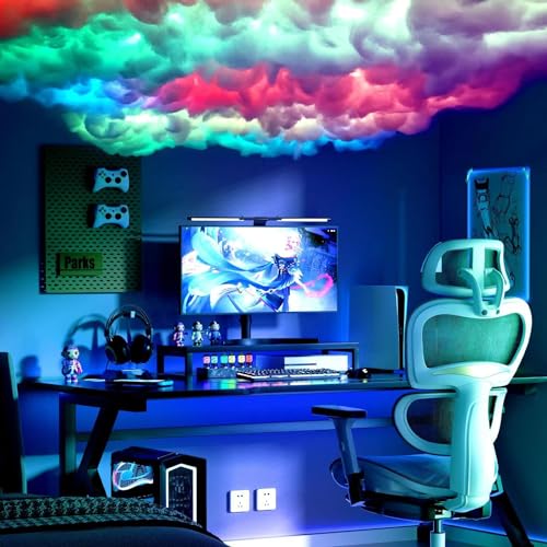 Luz LED Tornado 3D Nube Multicolor para Pared y Techo 5V miniatura 1