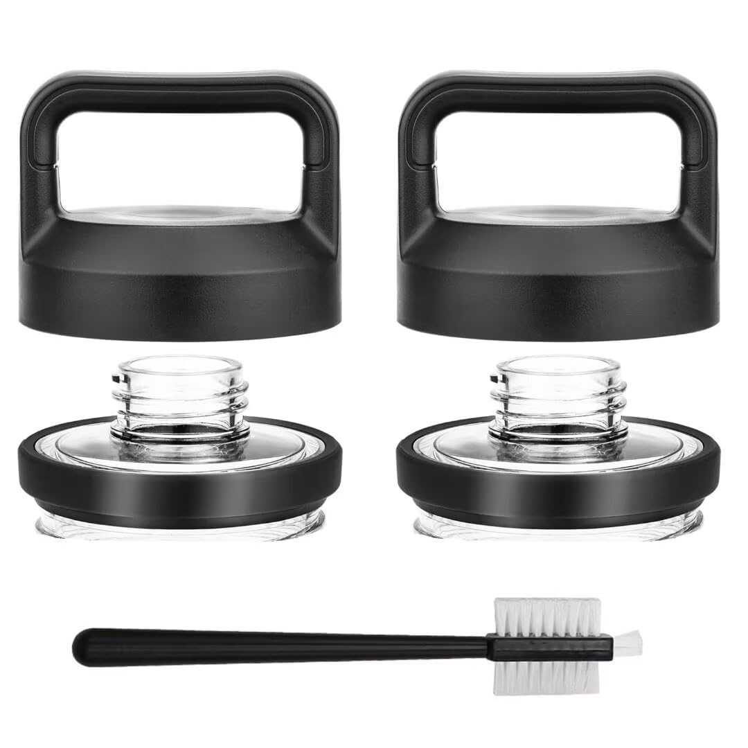 Alrens 2 Pack Chug Cap Replacement for Yeti Rambler Bottle 18/26/36/46/64 OZ, Spill-Proof Rambler Lid Replacement Water Bottle Lid Accessories Compatible with Yeti
