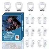 Schnarchstopper 6er Set Premium Anti Schnarch Nasenclip 4 Stück Schnarchschiene Nasepreizer Nasendilator Premium Schnarchen Stopper (10 Stück)