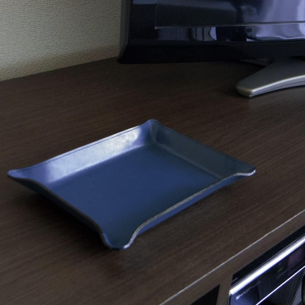 ロゴ入れ 本革 キャッシュトレイ】開業、開店祝いに♪マネートレイ キャッシュトレー ロゴ コイントレー カルトン 名入れ サロン カフェ - 【手作り感ある革小物】-  プレゼント＆ギフトのギフトモール 国産 かばん屋さんが作った レザー コイントレイ (ブラウン)