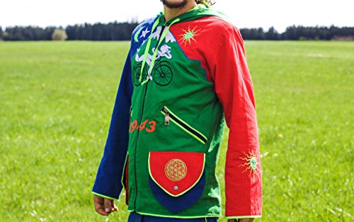 Bicycle Day Hofmann Jacket UV Active 4 Pockets Psychedelic LSD goa Hoody4
