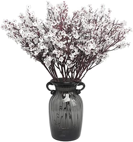 JAKY-Global Babys Breath Gypsophila Artificial Flowers 6 Bundle European Fake Silk Plants Decor Wedding Party Decoration Bouquets Real Touch DIY Home Garden (Black)