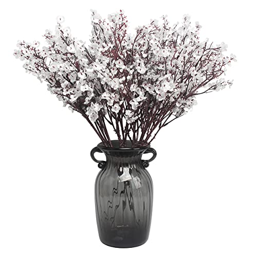 Lucky Bird Silk Artificial Flowers Babys Breath 8 Pcs Bulk Real Touch Faux Gypsophila Bouquet Fake Plant Fall Spring Decor For Home Kitchen Bedroom Wedding Party Decorations(Bright Silver) #TOP7