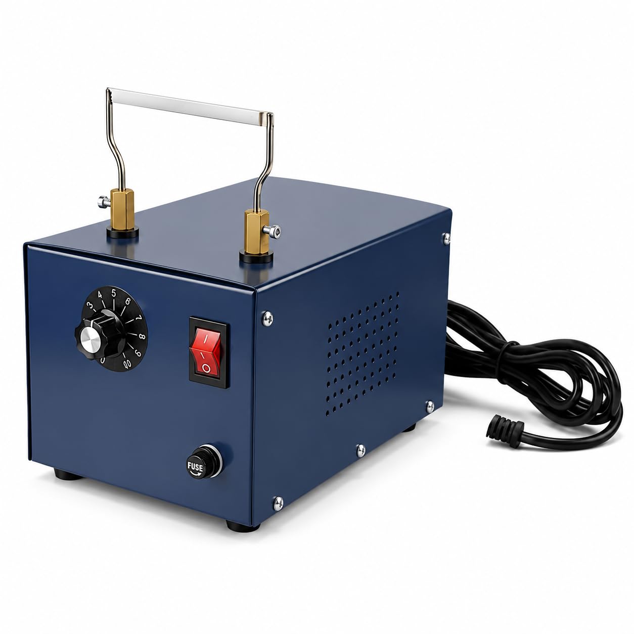 Cortador de cuerda eléctrico de 250 W con herramienta de calentamiento y cuchilla de 125 mm, temperatura máxima de 500 ℃ para cables de nailon PP y cinta trenzada.