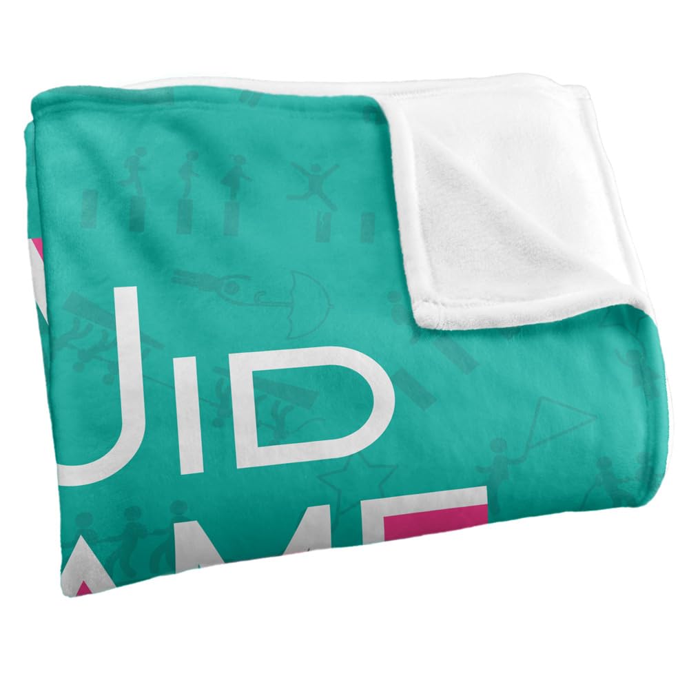Squid Game Aqua Logo Coperta super morbida al tatto setoso – 152 x 127 cm