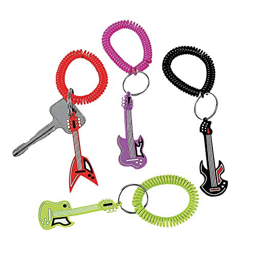 Vibrant Multicolor Rubber Rock Star Keychains - 2.5