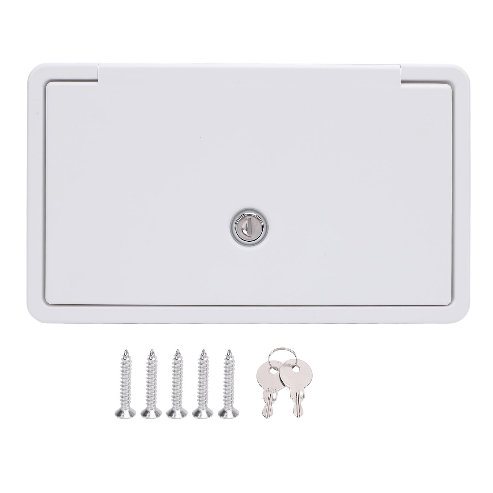 Wohnmobil Gepäcktür mit Sicherheitsschloss, ABS-Aufbewahrungsfach 266x156x48mm geschlossene Ablagebox für Werkzeuge und Zubehör, passend für Campingwohnmobile und Reisemob