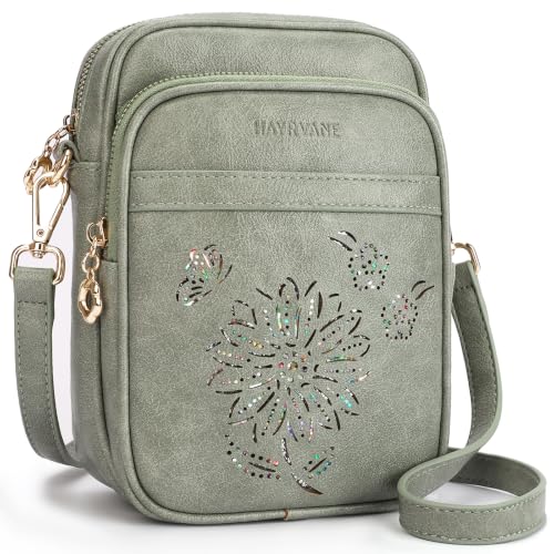 Image of Small Crossbody Bags for Women, RFID Phone Purse with Card Slots, Triple Compartments Lightweight Shoulder Bag