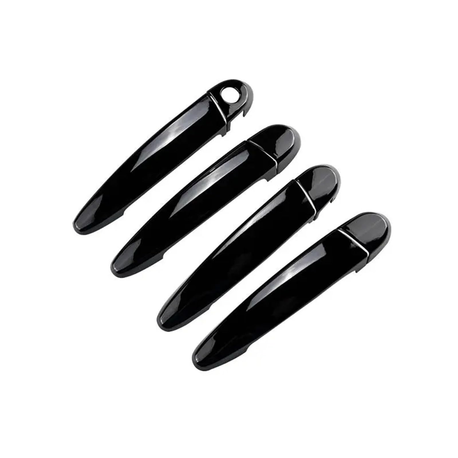 RAGPUKMUAN Car Door Outer Grab Handle for BMW 1 3 Series for X1 for X3 for X4 for X5 for X6 F30 F31 F35 E84 F25 F26 E70 E71 LHD Car Exterior Door Handle Pull Cover Trim(LHD Bright Black)