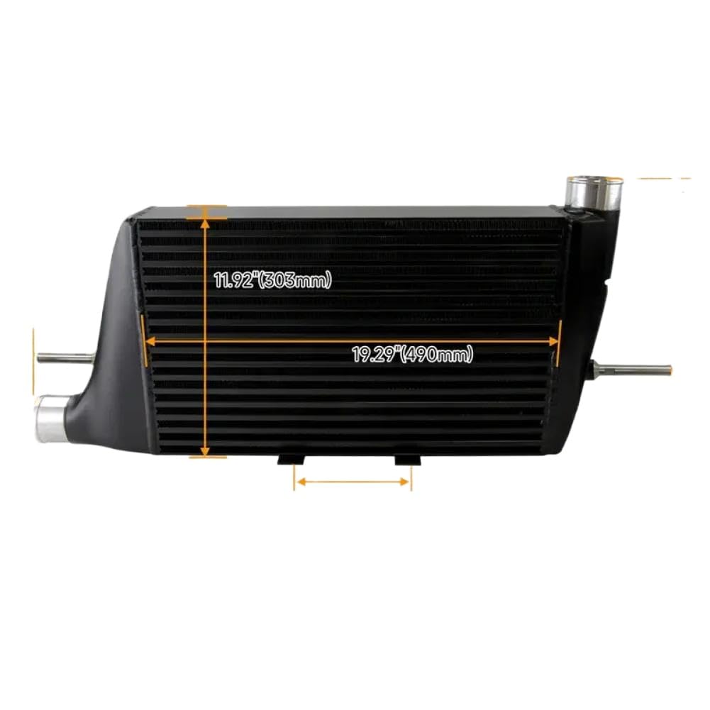 Hnznpwdgb Black Fmic Front Mount Intercooler Compatible With Lancer Evolution Evo X 2008 2015 Silver(Black)