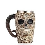 🍻【Stil】: Kreative Schädeltasse mit 3D-Muster