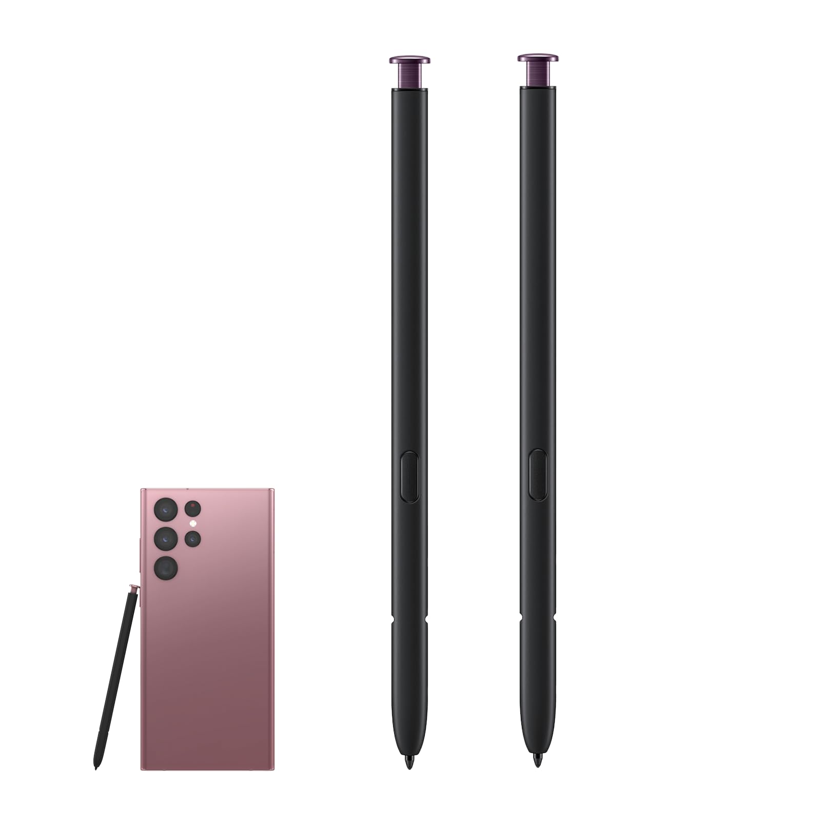 2 Pcs S22 Ultra S Pen Replacement for Samsung S22 Ultra Stylus(Burgundy)