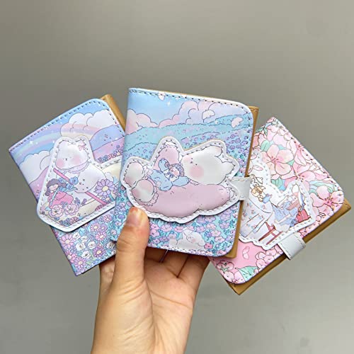 Cute Wallet Girls Wallet Coquette Accessories Wallet Card Holder Y2k Girly Cutecore Harajuku Ladies Mini Short Purse Kawaii Purse Aesthetic Card Holder (Bunny)2