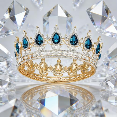 Image of Queen Crown for Women, Tiara for Women Wedding, Crown for Women Queen, Elegant Bridal Headpiece for Wedding Ceremonies, Pageant Competitions