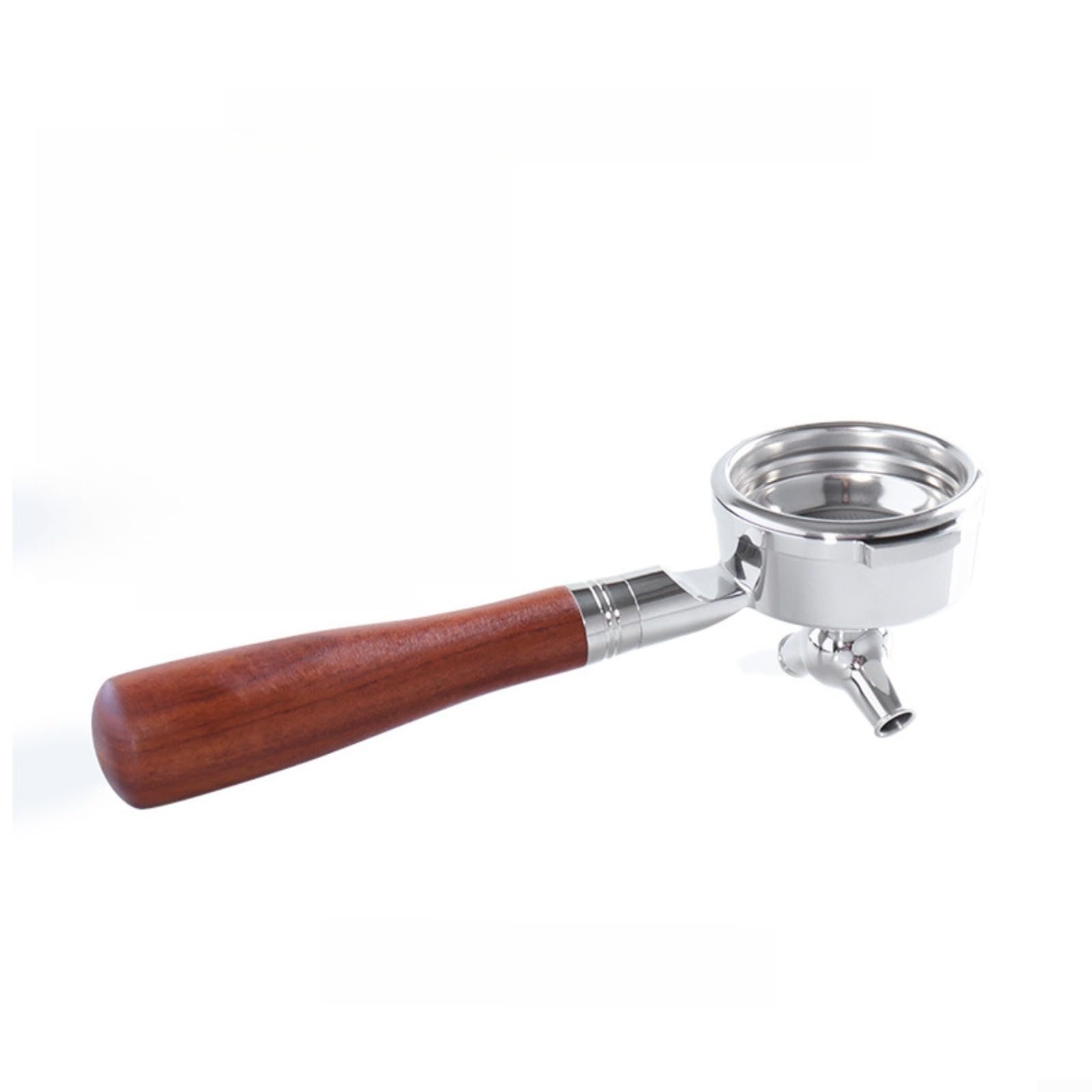 58 mm Kaffee-Siebträger für Breville 9 Serie mit Filterkorb, Espresso-Griff aus 304 Edelstahl, Holzgriff, leicht zu reinigen, abnehmbares Kaffeezubehör (A)