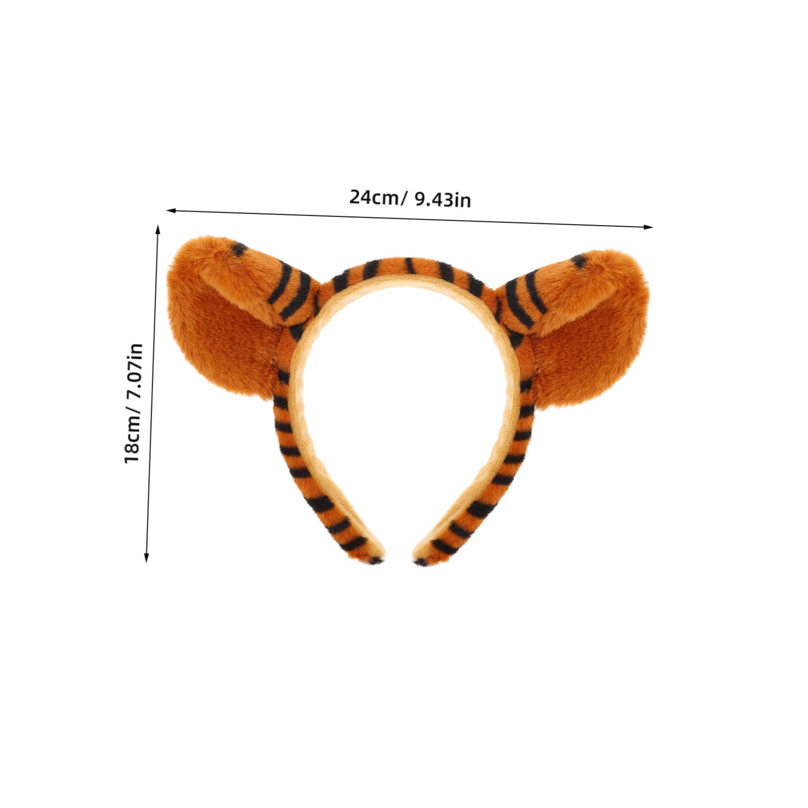 Beaupretty Tiger Ear Headband Plush Animal Hairband for Kids Party Cosplay Costume Accessory Soft Comfortable Headwear for Children'S Day Holiday Performances and Zoo Events - Image 2