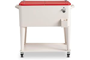 Outvita 80 Quart Patio Party Cooler on Wheels