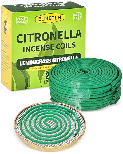 Citronella Incense Coil Outdoor - Each Burns for 8 Hours (Contains 20 coils & 1 Stands)
