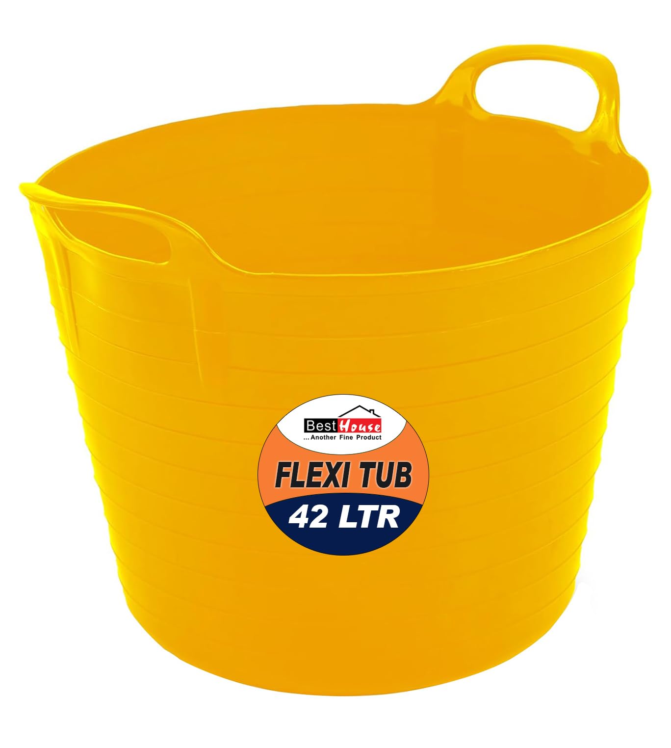Best House | 3 Pcs of Flexi Tub with Handles | Small Size | Mini | 7 Litres | Black | Garden Tubs | Plastic Storage Container for Home, Washing, Garden Waste and DIY Projects — view 30