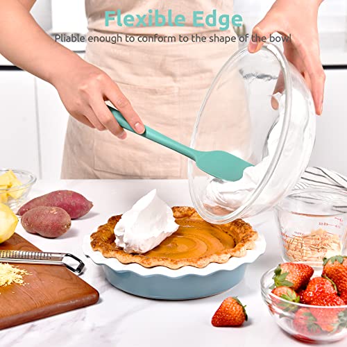 Image of U-Taste Silicone Spoon Spatula, 600F High Temp Spoonula, 11.38 inch, Aqua Sky
