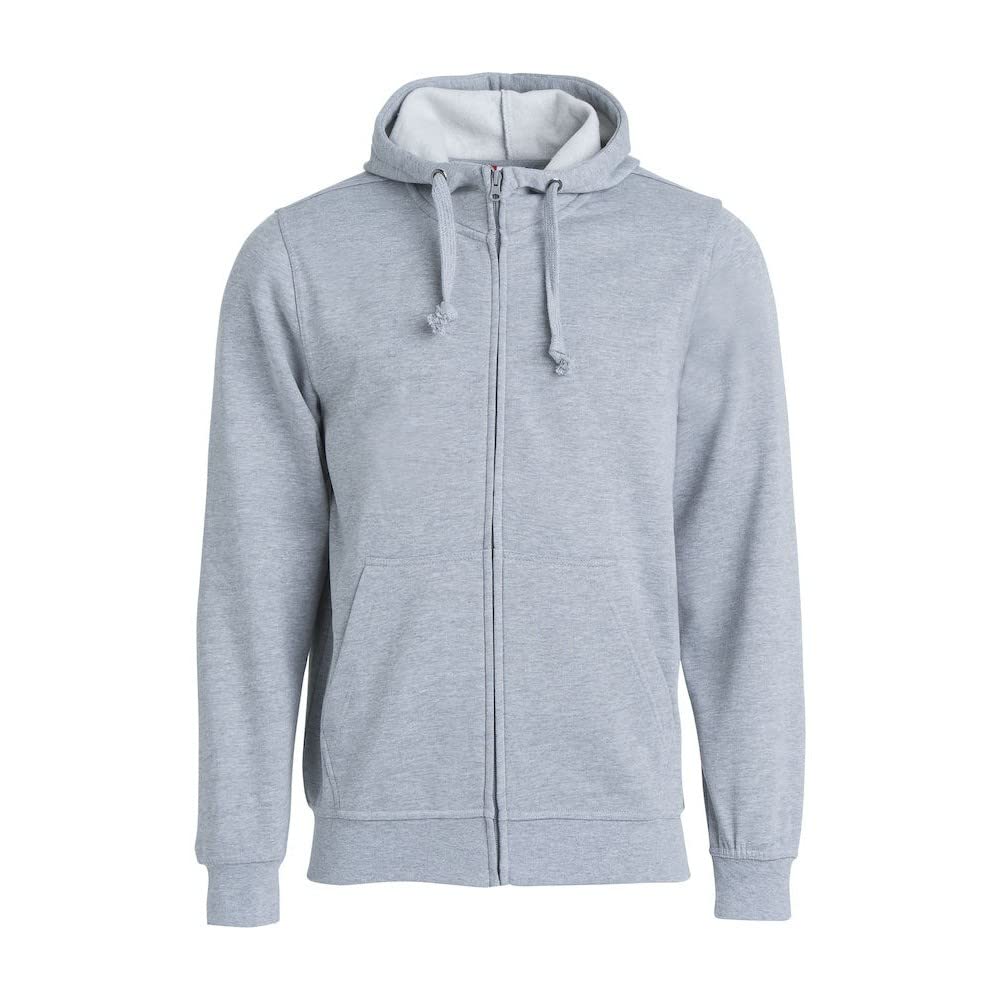 Clique Men's Grey Melange Basic Full Zip Hoodie (M) (Grey Melange)