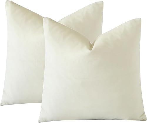 Miniatura 6 de OTOSTAR Paquete de 2 fundas de almohada decorativas de terciopelo suave de 18 x 18 pulgadas, fundas de cojín cuadradas sólidas para decoración del