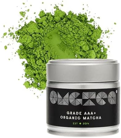 OMGTEA AAA+ Super High-Grade Organic Japanese Matcha Green Tea Powder Ceremonial Grade AAA+ โ 30g/30 Servings. 3 Star Great Taste Award Winner 2022.