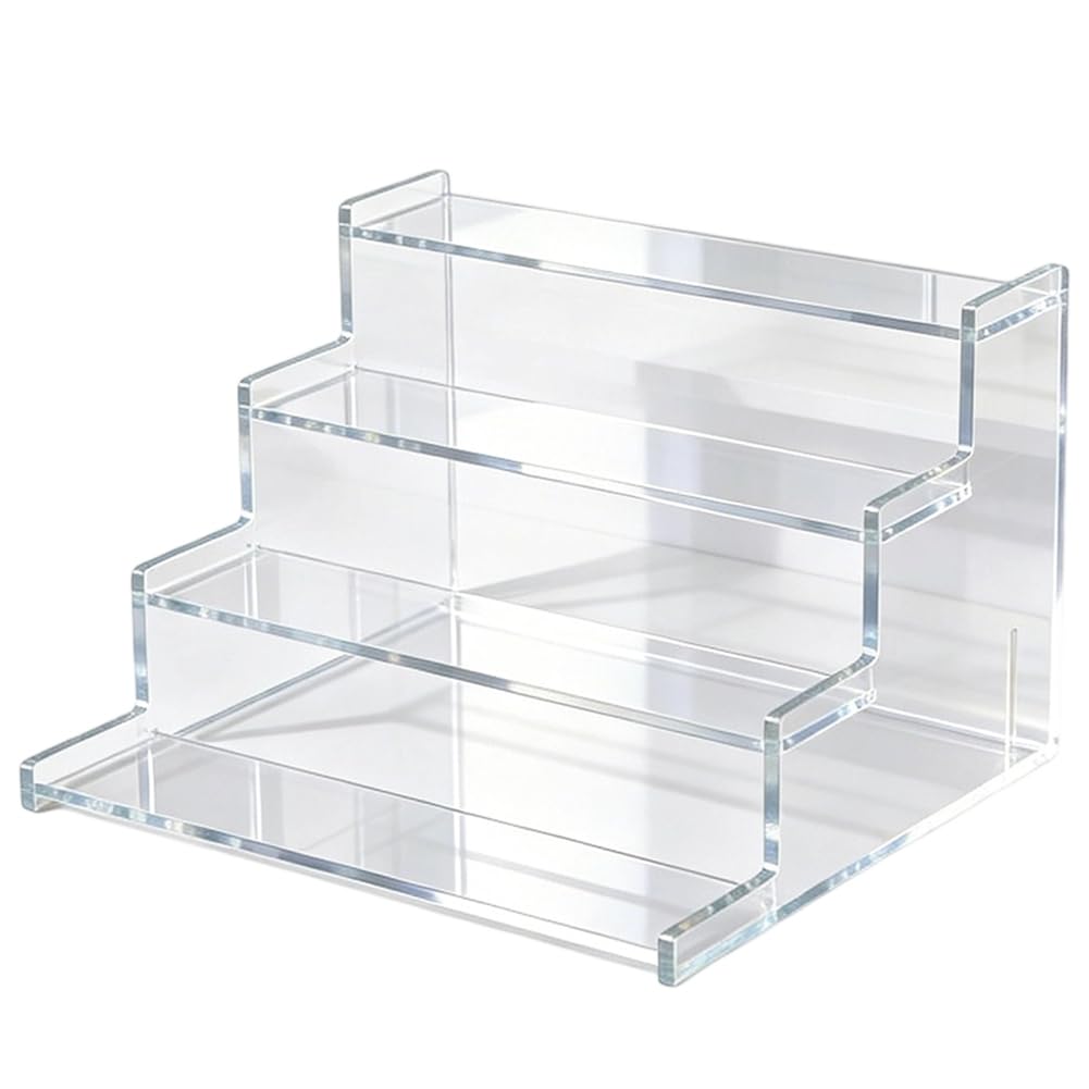 Aundhegrtt Transparency Acrylic Display Risers Cupcake Holder Shelf for Figures Dessert Display
