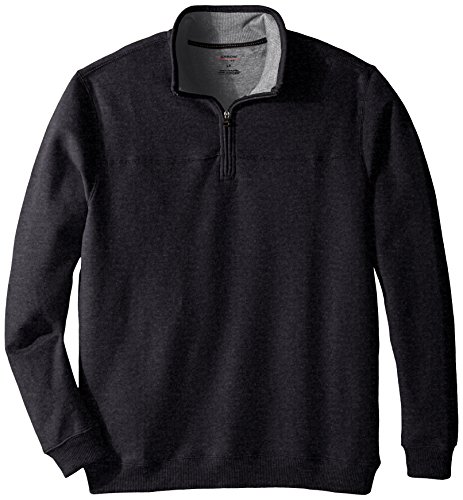 Arrow 1851 Men's Big and Tall Saranac Long Sleeve 1/4 Zip Sueded Fleece Pullover