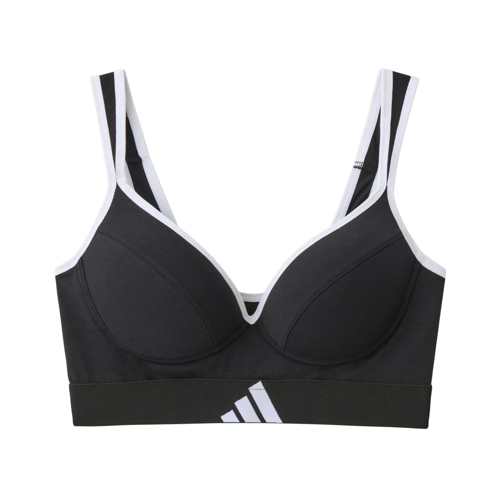 ノンワイヤーブラジャー ADIDAS(アディダス) 吸汗速乾 綿混 立体モールド…