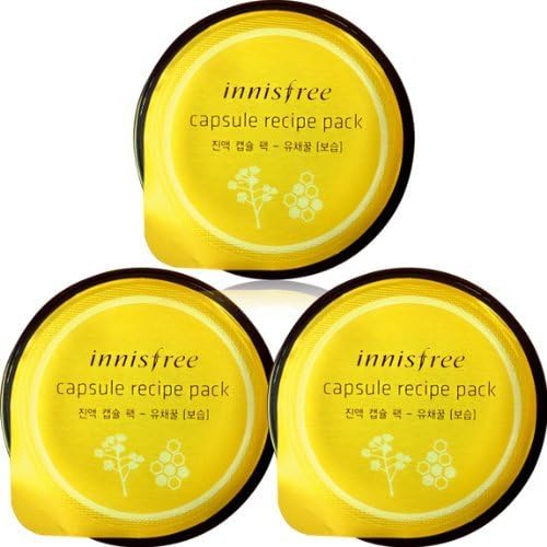 Innisfree Capsule Recipe 3 pack set Canola Honey 10mlx3pcs-Moist Massage Sleeping Pack