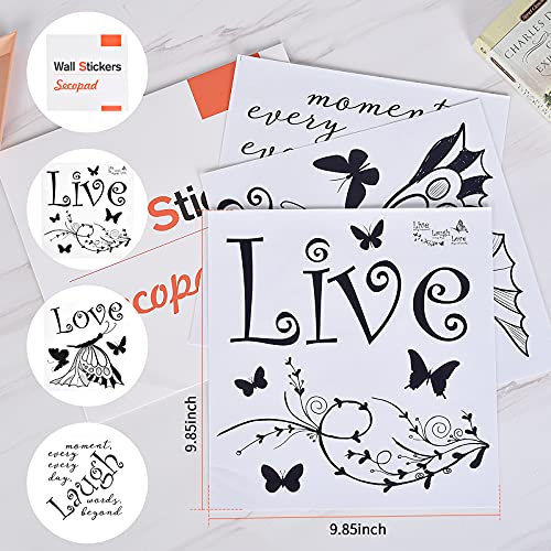 Quotes Wall Decor Stickers, Motivational Word Wall Decor Sayings For Home - Live Every Moment, Laugh Every Day, Love Beyond Words #TOP5