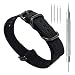 CIVO Heavy Duty G10 Zulu Military Watch Bands NATO Premium Ballistic Nylon Watch Strap 5 Black Rings with Stainless Steel Buckle 20mm 22mm 24mm (black, 24mm)