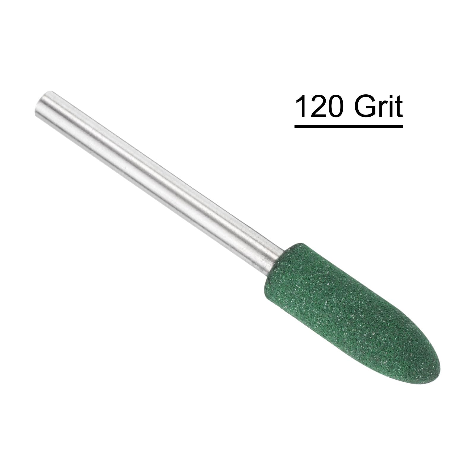 QUARKZMAN 20Pcs Embouts de Polissage en Caoutchouc, Embouts de Polissage Rotatifs avec Tête Conique Montée de 6 mm (7/32 Pouce), Queue de 3 mm (1/8 Pouce), pour Le Métal, Vert