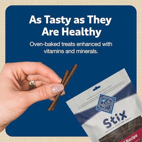 Image of Blue Buffalo Stix Natural Soft Moist Dog Treats Togo Beef Recipe, 1oz Bags, (Pack of 36)