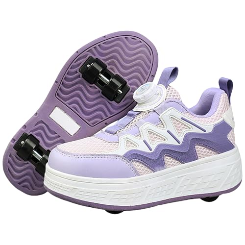 IWIHMIV Roller Skate Shoes for Kids Boys Girls Wheels Sneakers Kid Breathable Sport Shoes Fashion Roller Wheeled2