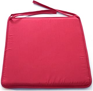 Zchui - Cojín cuadrado para silla, con cordón, poliéster, para decoración de hogar, patio, sofá, oficina, coche, hotel, cafetería, 40 cm x 40 cm, Rojo, 40cm by 40cm