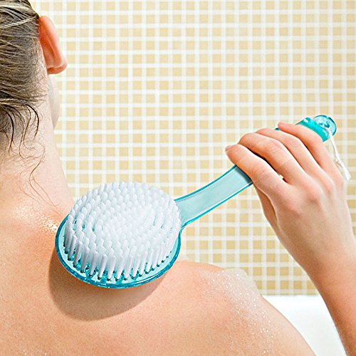 ACELIST Long Handle Bath/Shower Body Brush with Super Soft Bristles - High Quingity Shower Back Scrubber,Wholesome Beauty Dry Skin Body Brush (Blue)