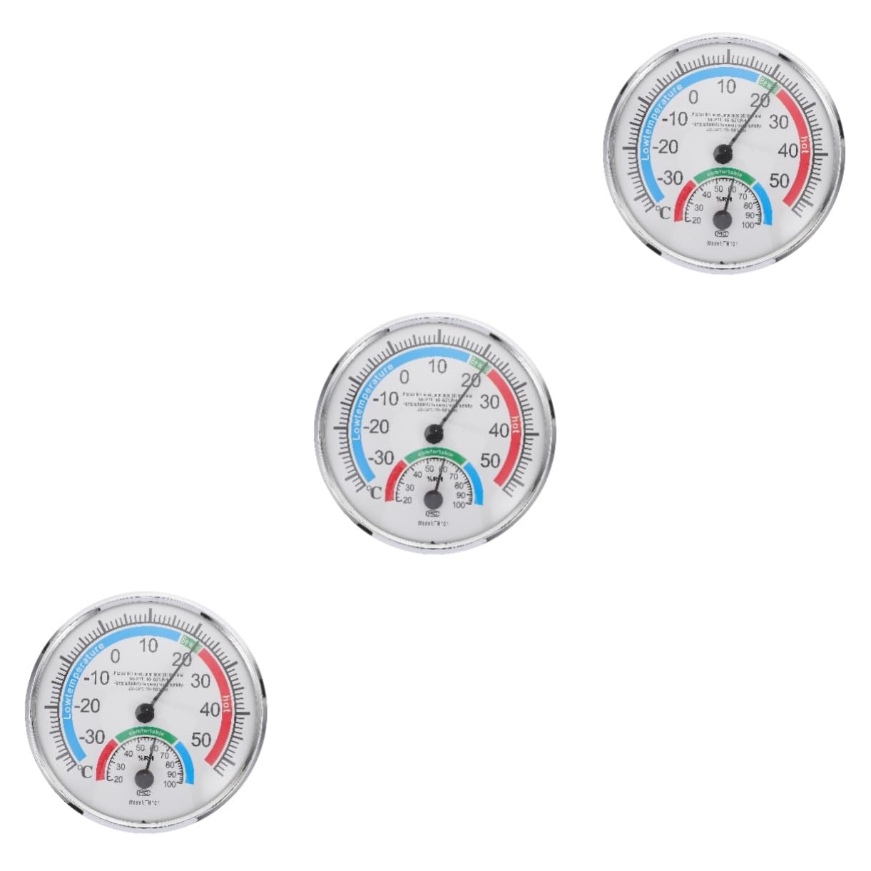 3piezas Higrómetro Digital Para Interior y Exterior Para Patio y Sauna Medidor De y Diseño De Marcador De Por Color