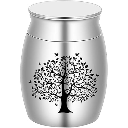 Bgaflove Kleine Mini Urne Fur Menschliche Asche Edelstahl Lebensbaum Gedenk Asche Amazon De Kuche Haushalt